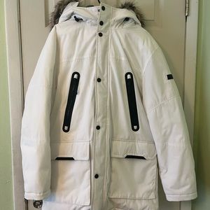 Micheal Kors giant white parka coat, Size M